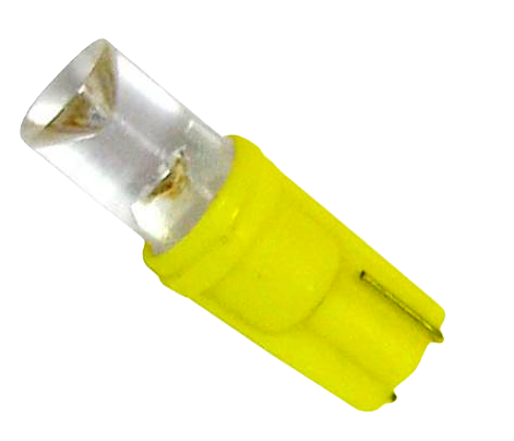 Автолампа 12V W5W (W2.1*9.5d-безцокольная) св/д (конус) Yellow Megapower (M-30412 yel)